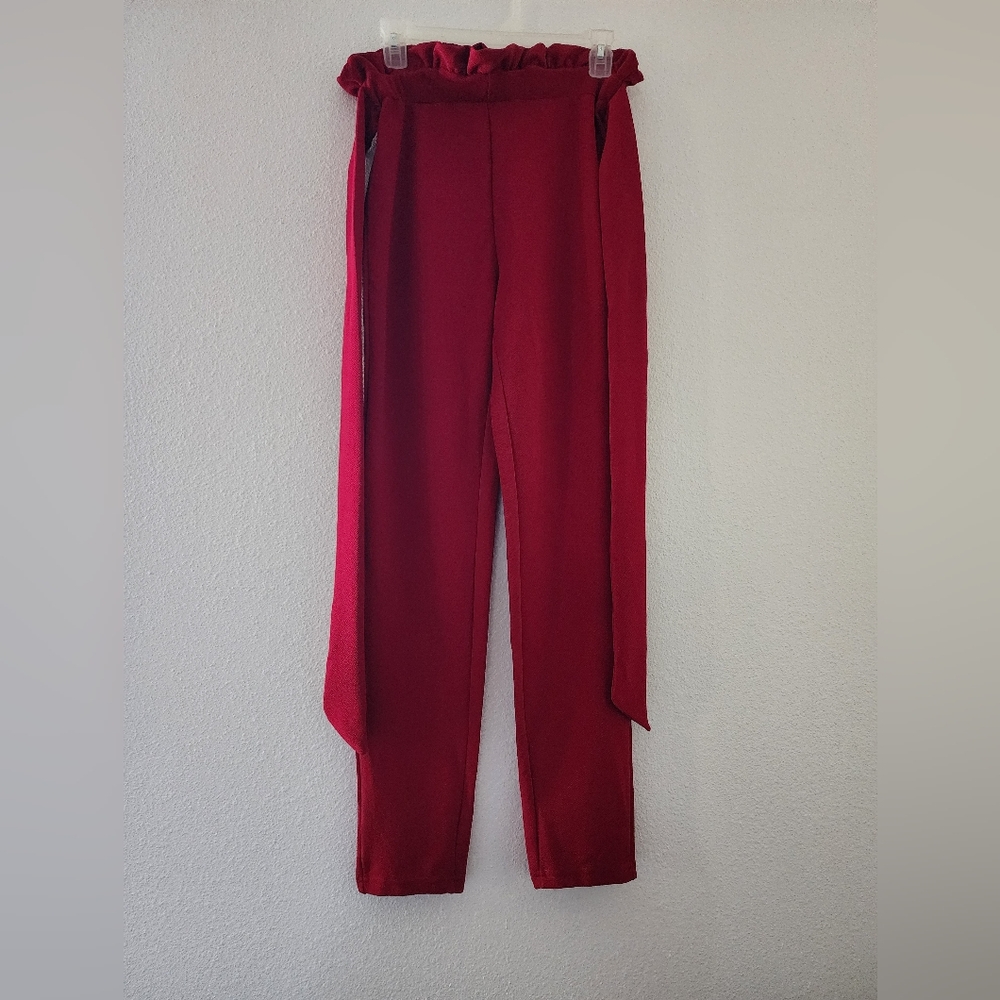 Women's  Burgundy Skinny Leg Pants SizeM
